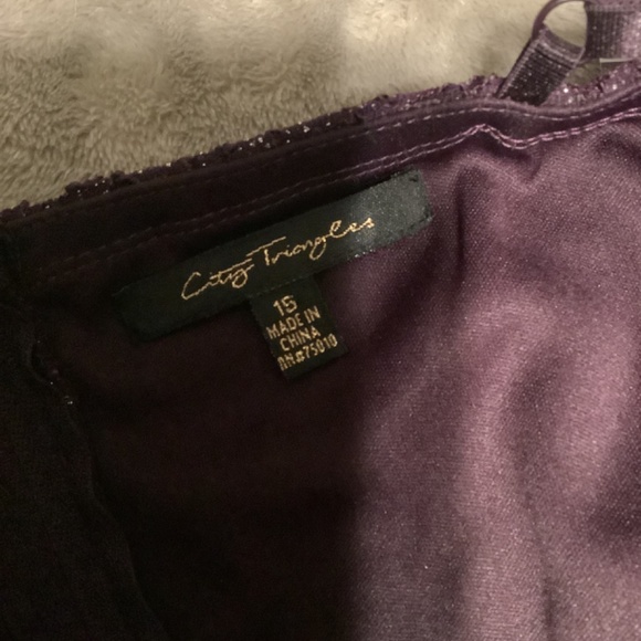 Plum Sparkle Prom Dress - Picture 5 of 5